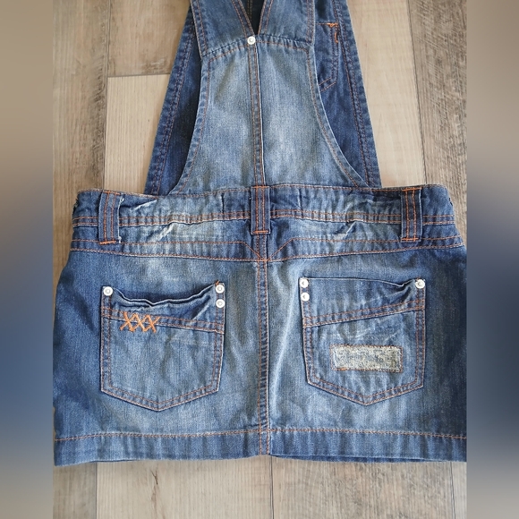 Zara Trf Denim Skirt/Overalls. Size 4 - Picture 6 of 10